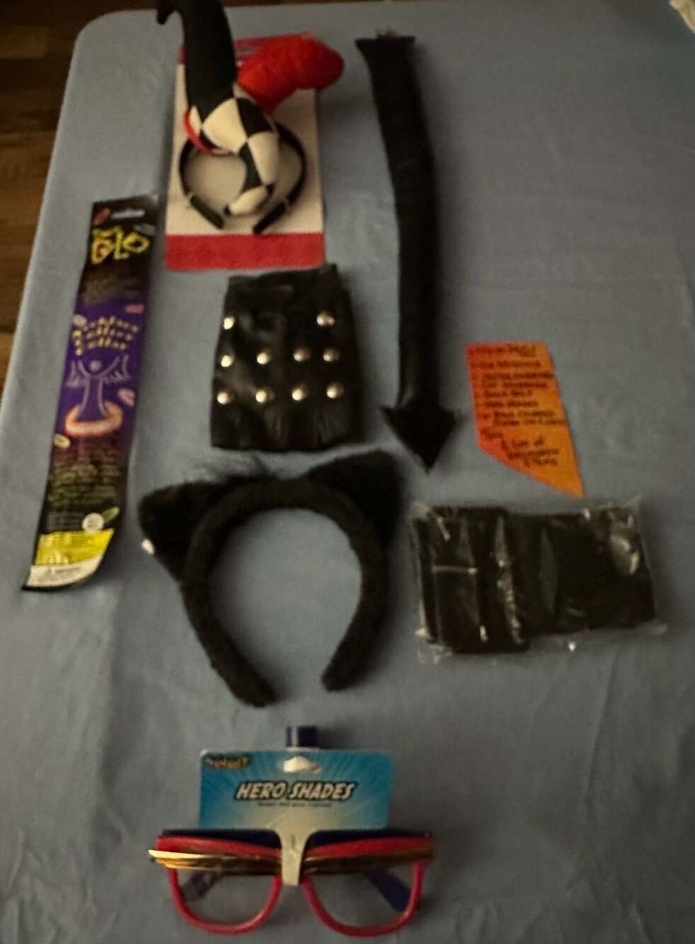 Spirit Halloween Costume Accessory 7-Piece Bundle Lot Jester Cat Devil